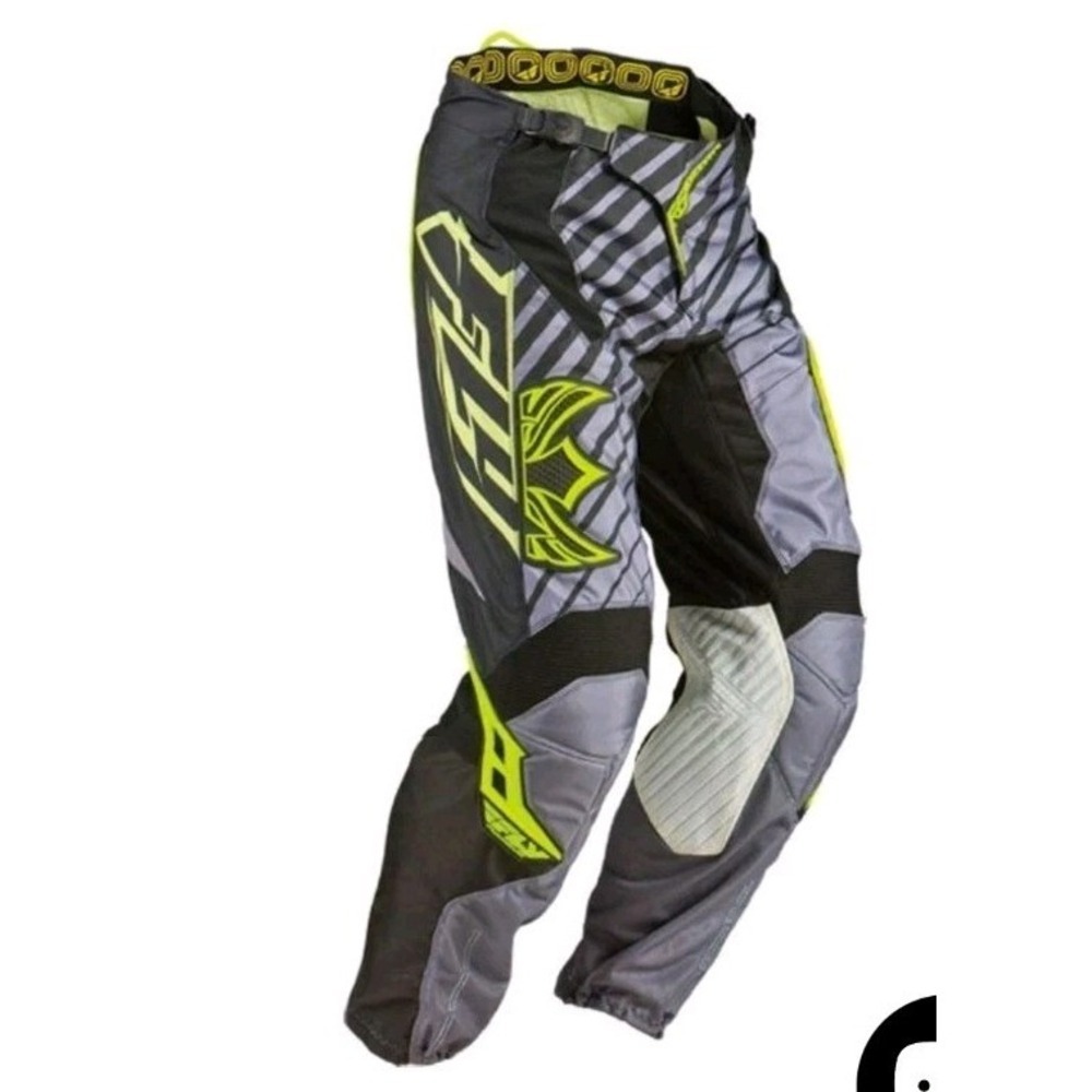 Fly Racing MX Pants Kinetic RS Mens 38 Black Mint Green